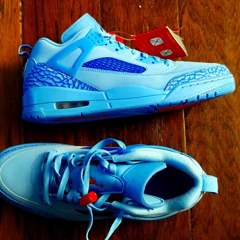 Nike Jordan Spizike Low HoustonOilers Blue Football Blue Red